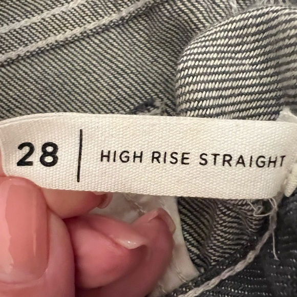 PACSUN High Rise Straight Black White Two Toned Denim Jeans Women Size 28 - Picture 8 of 12